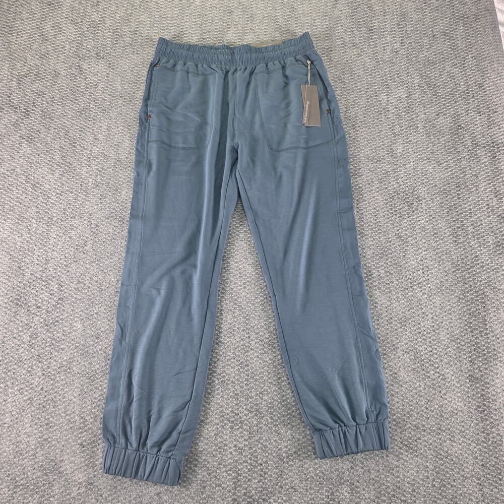 Soft Surroundings Relaxed Ankle Jogger Pants Blue Womens Small Pull On Live Soft - Picture 2 of 12